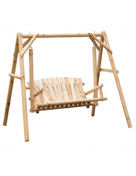 Outsunny Outdoor 2 Seater Larch Wooden Garden Porch Swing Chair - pic 11936 | FastDaddyshop