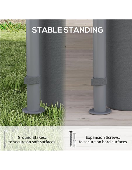 Outsunny 3 x 3 m Garden Gazebo, Double Roof Metal Gazebo with Curtains and Solar-Powered LED Lights, Outdoor Gazebo Canopy Shelt - pic 119430 | FastDaddyshop