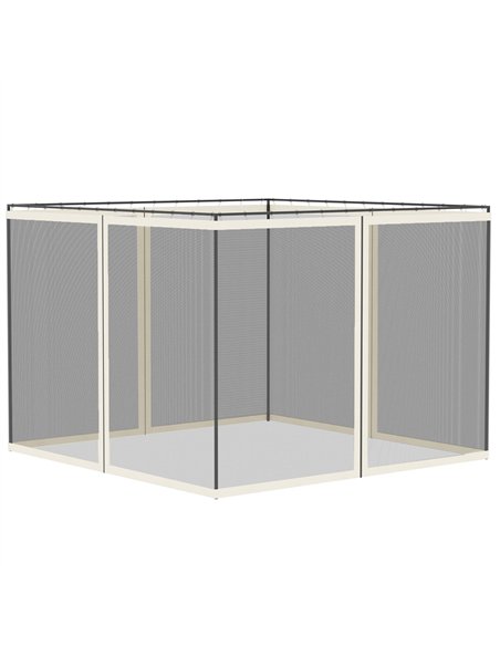Outsunny 302 x 207cm Universal Replacement Mesh Sidewall Netting for Gazebos and Canopy Tents, (Sidewall Only) White - pic 119433 | FastDaddyshop