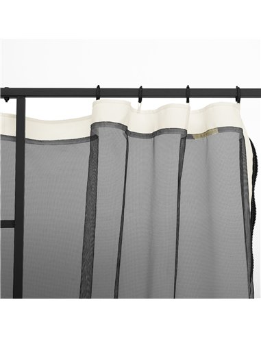 Outsunny 302 x 207cm Universal Replacement Mesh Sidewall Netting for Gazebos and Canopy Tents, (Sidewall Only) White