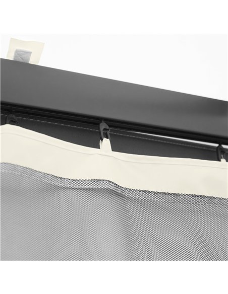 Outsunny 302 x 207cm Universal Replacement Mesh Sidewall Netting for Gazebos and Canopy Tents, (Sidewall Only) White - pic 119440 | FastDaddyshop