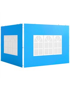 Outsunny Set of Two 3 x 3(m) Gazebo Frame Replacement Walls - Blue