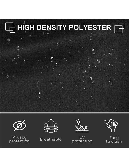 Outsunny Retractable Sun Side Awning Screen Fence Patio Garden Wall Balcony Screening Panel Outdoor Blind Privacy Divider (3x1.6 - pic 119574 | FastDaddyshop