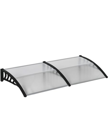 Outsunny Front Door Canopy, Outdoor Awning, 200 x 96cm Rain Shelter for Window, Porch and Front/Back Door, Clear - pic 119595 | FastDaddyshop