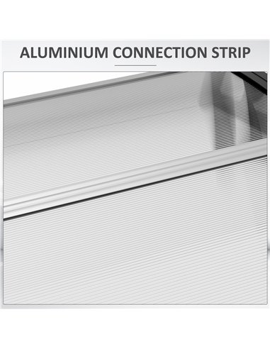 Outsunny Front Door Canopy, Outdoor Awning, 200 x 96cm Rain Shelter for Window, Porch and Front/Back Door, Clear