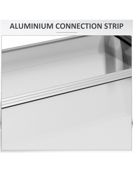 Outsunny Front Door Canopy, Outdoor Awning, 200 x 96cm Rain Shelter for Window, Porch and Front/Back Door, Clear - pic 119601 | FastDaddyshop