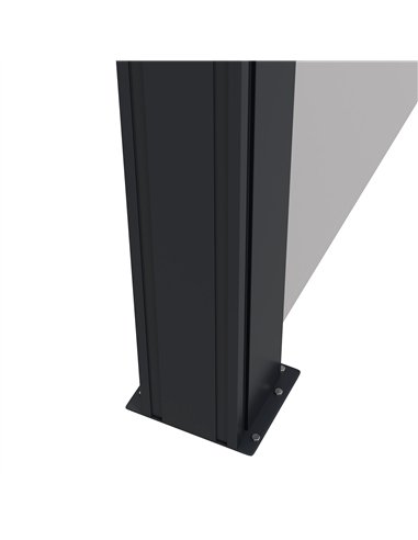 Outsunny Retractable Side Awning, Outdoor Privacy Screen for Garden, Hot Tub, Balcony, Terrace, Pool, 400 x 180cm, Light Grey