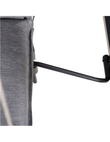 Outsunny Steel Pipe 3-Seater Outdoor Garden Recliner Swing Chair Grey