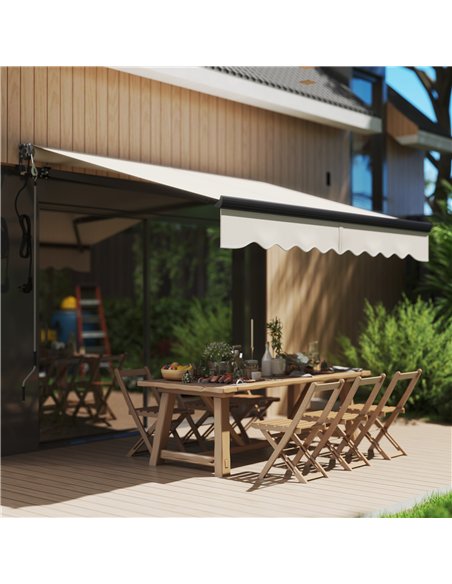 Outsunny 2.5 x 2m Electric Awning with Remote Controller, Aluminium Frame DIY Retractable Awning, UV30+ Sun Shade Canopy for Gar - pic 119695 | FastDaddyshop
