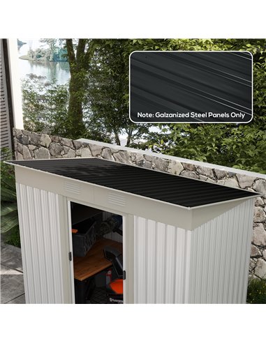 Outsunny Corrugated Roofing Sheets, Pack of 24, Galvanised Metal Roofing Sheets for Greenhouse, Garage, Storage Shed, Carport, 1