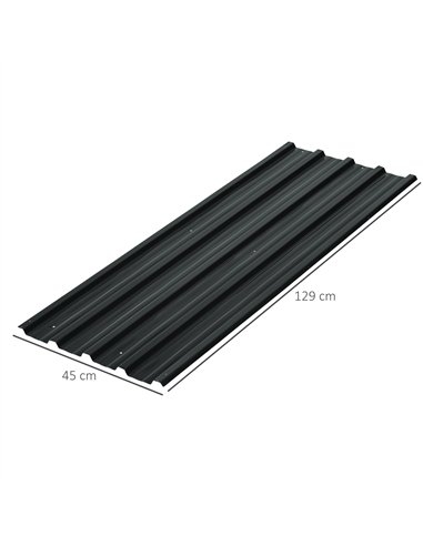 Outsunny Corrugated Roofing Sheets, Pack of 24, Galvanised Metal Roofing Sheets for Greenhouse, Garage, Storage Shed, Carport, 1
