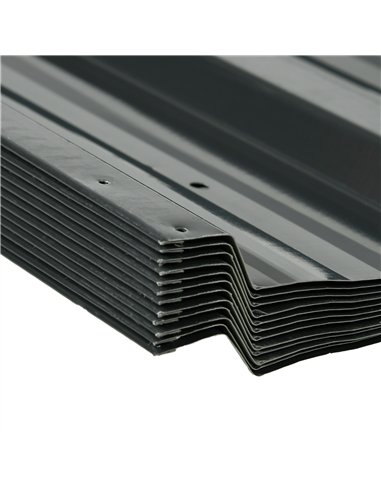Outsunny Corrugated Roofing Sheets, Pack of 24, Galvanised Metal Roofing Sheets for Greenhouse, Garage, Storage Shed, Carport, 1