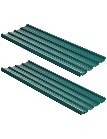 Outsunny Corrugated Roofing Sheets, Pack of 24, Galvanised Metal Roofing Sheets for Greenhouse, Garage, Storage Shed, Carport, 1 - pic 119748 | FastDaddyshop