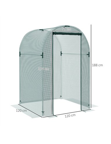 Outsunny 120 x 120cm Mini Polytunnel Greenhouse
