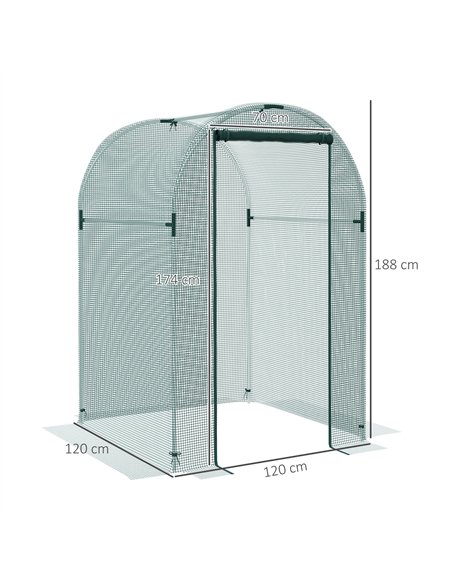 Outsunny 120 x 120cm Mini Polytunnel Greenhouse - pic 119759 | FastDaddyshop