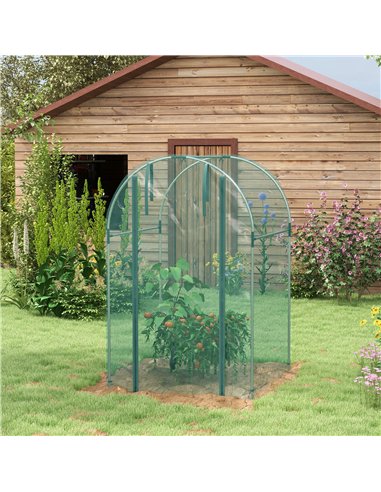 Outsunny 120 x 120cm Mini Polytunnel Greenhouse