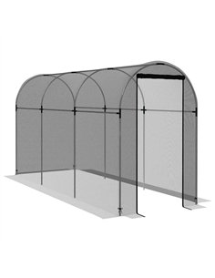 Outsunny 360 x 120cm Mini Polytunnel Greenhouse, Black