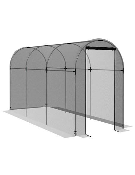 Outsunny 360 x 120cm Mini Polytunnel Greenhouse, Black - pic 119775 | FastDaddyshop