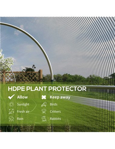 Outsunny 360 x 120cm Mini Polytunnel Greenhouse, Black