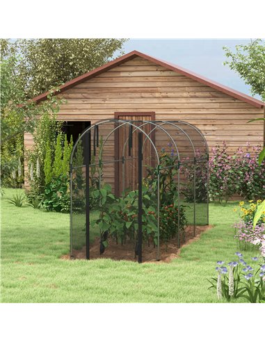 Outsunny 360 x 120cm Mini Polytunnel Greenhouse, Black