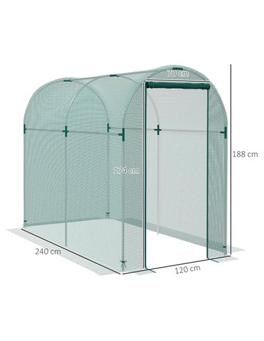 Outsunny 240 x 120cm Mini Polytunnel Greenhouse