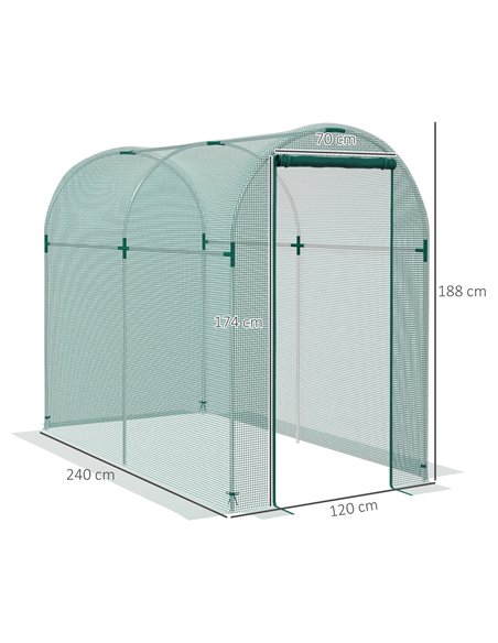 Outsunny 240 x 120cm Mini Polytunnel Greenhouse - pic 119786 | FastDaddyshop