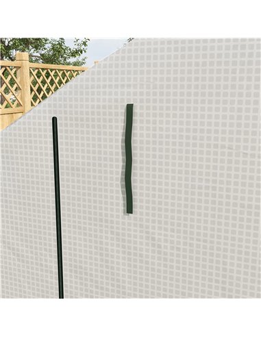 Outsunny 8 x 6ft Walk-In Greenhouse, with Shelves - White