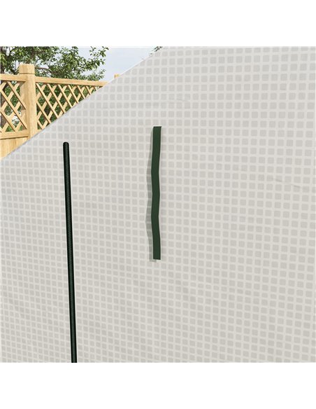 Outsunny 8 x 6ft Walk-In Greenhouse, with Shelves - White - pic 119800 | FastDaddyshop