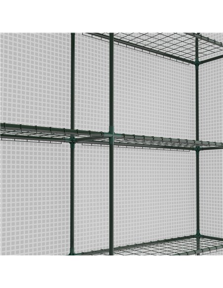 Outsunny 8 x 6ft Walk-In Greenhouse, with Shelves - White - pic 119801 | FastDaddyshop