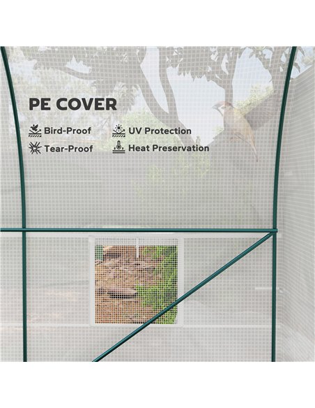 Outsunny 245 x 200cm Polytunnel Greenhouse - White - pic 119859 | FastDaddyshop