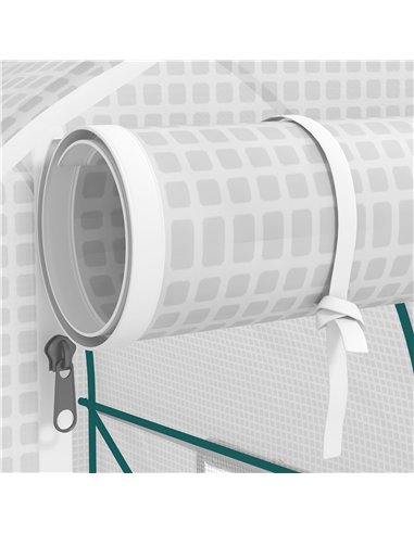 Outsunny 245 x 200cm Polytunnel Greenhouse - White
