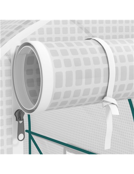 Outsunny 245 x 200cm Polytunnel Greenhouse - White - pic 119864 | FastDaddyshop