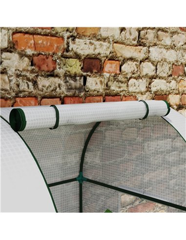 Outsunny 94 x 185cm Mini Two-Room Greenhouse - White