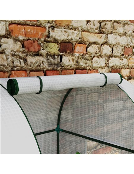 Outsunny 94 x 185cm Mini Two-Room Greenhouse - White - pic 119873 | FastDaddyshop