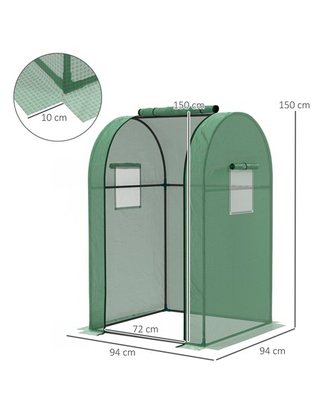 Outsunny 94 x 94cm Mini Portable Greenhouse - Green - pic 119876 | FastDaddyshop