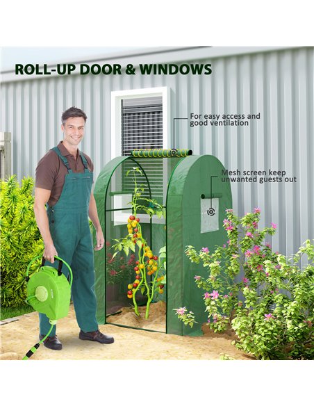 Outsunny 94 x 94cm Mini Portable Greenhouse - Green - pic 119879 | FastDaddyshop