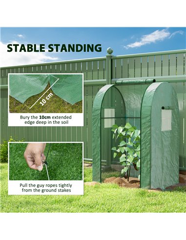Outsunny 94 x 94cm Mini Portable Greenhouse - Green