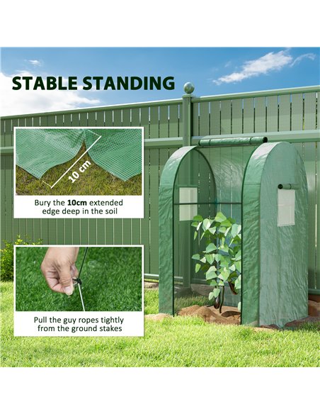 Outsunny 94 x 94cm Mini Portable Greenhouse - Green - pic 119880 | FastDaddyshop