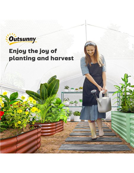 Outsunny 6 x 3 x 2m Walk-in Polytunnel Greenhouse, Zipped Roll Up Sidewalls, Mesh Door, 8 Mesh Windows, Tunnel Warm House Tent w - pic 119890 | FastDaddyshop