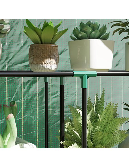 Outsunny 40 x 100cm Three Shelf Steel Frame Greenhouse - Green - pic 119899 | FastDaddyshop