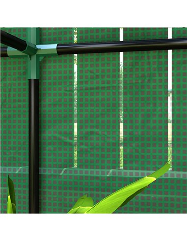 Outsunny 40 x 100cm Three Shelf Steel Frame Greenhouse - Green