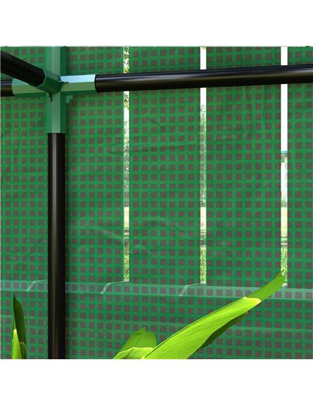 Outsunny 40 x 100cm Three Shelf Steel Frame Greenhouse - Green - pic 119900 | FastDaddyshop