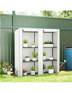 Outsunny Three-Tier Mini Greenhouse - White 2
