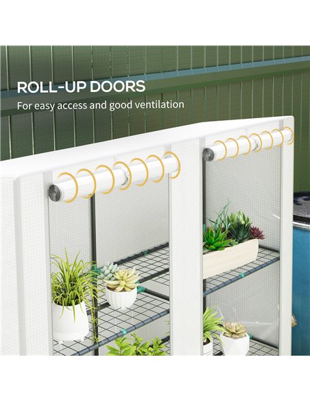 Outsunny Three-Tier Mini Greenhouse - White - pic 119942 | FastDaddyshop