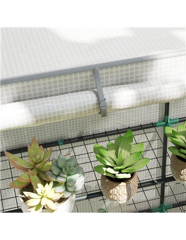 Outsunny Three-Tier Mini Greenhouse - White