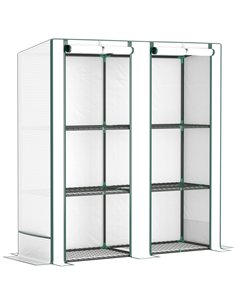 Outsunny Three-Tier Mini Greenhouse - White