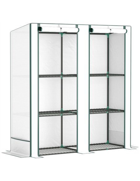 Outsunny Three-Tier Mini Greenhouse - White - pic 119955 | FastDaddyshop
