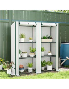 Outsunny Three-Tier Mini Greenhouse - White 2