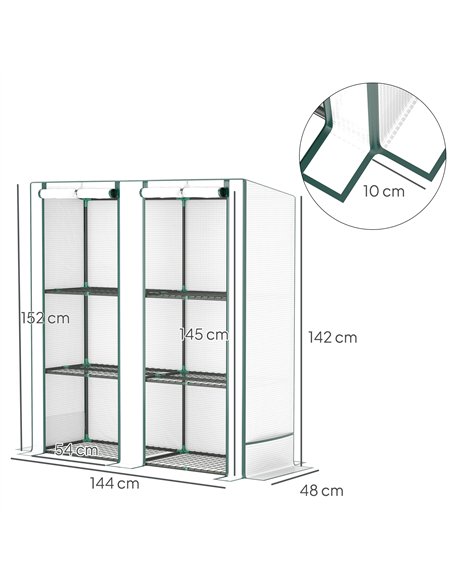 Outsunny Three-Tier Mini Greenhouse - White - pic 119957 | FastDaddyshop