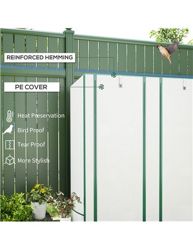 Outsunny Three-Tier Mini Greenhouse - White